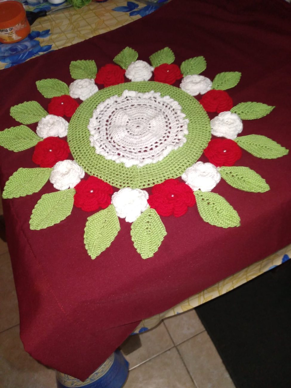 Carpeta de crochet con flores — Carmen