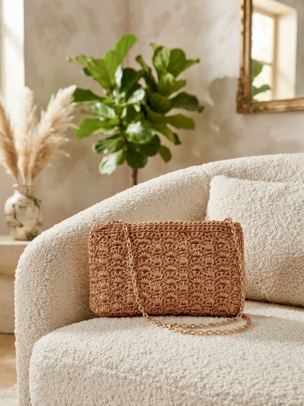 Clutch caramelo — Virginia Paternostro (TATETI crochet)